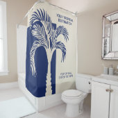 Benutzerdefinierter tropischer Textabschnitt Duschvorhang (Beispiel)