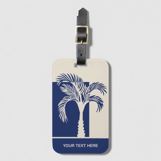 Benutzerdefinierter tropischer Textbaum Gepäckanhänger (Vorderseite Vertikal)