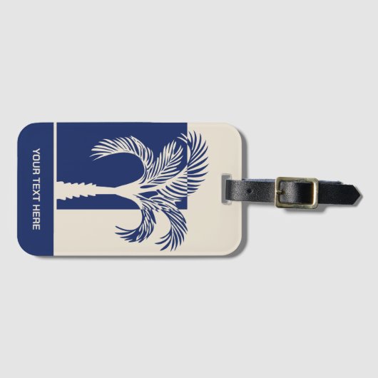 Benutzerdefinierter tropischer Textbaum Gepäckanhänger (Vorderseite (Horizontal))