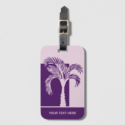 Benutzerdefinierter tropischer Textbaum Gepäckanhänger (Vorderseite Vertikal)