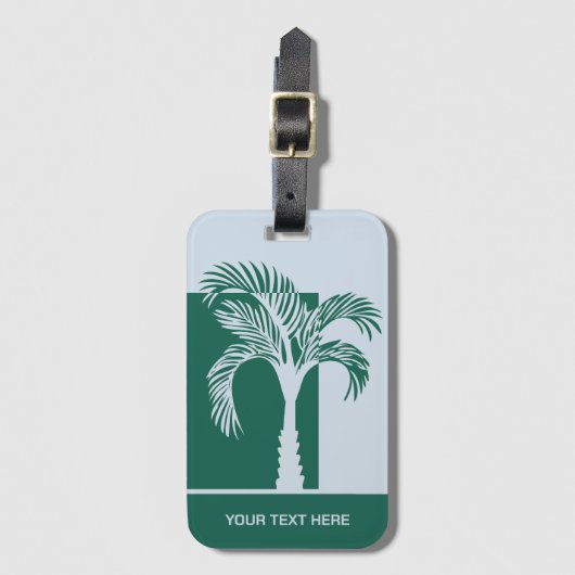 Benutzerdefinierter tropischer Textbaum Gepäckanhänger (Vorderseite Vertikal)