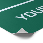 Benutzerdefinierter tropischer Textbaum Poster (Ecke)