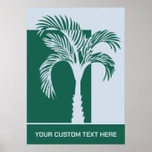 Benutzerdefinierter tropischer Textbaum Poster (Vorne)