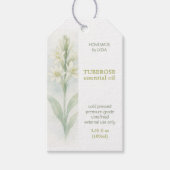 Benutzerdefinierter Tuberose-Essential-Öl-Geschäft Geschenkanhänger (Vorderseite)