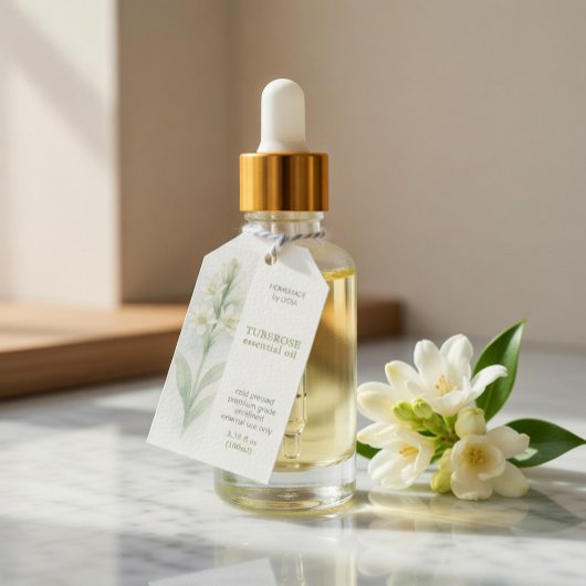 Benutzerdefinierter Tuberose-Essential-Öl-Geschäft Geschenkanhänger
