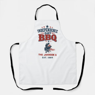 Benutzerdefinierter Unabhängigkeitstag BBQ Familie Schürze