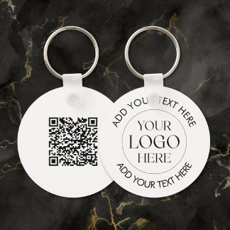 Benutzerdefinierter Unternehmens-Logo QR-Code Mode Schlüsselanhänger