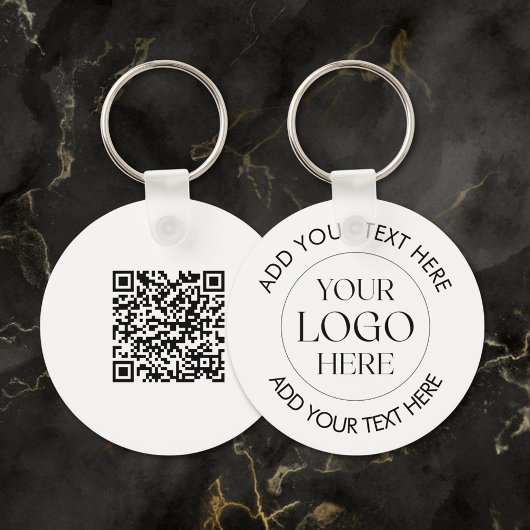 Benutzerdefinierter Unternehmens-Logo QR-Code Mode Schlüsselanhänger