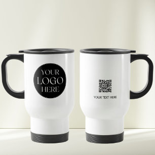 Benutzerdefinierter Unternehmens-Logo-QR-Code Werb Reisebecher