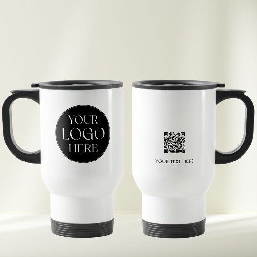 Benutzerdefinierter Unternehmens-Logo-QR-Code Werb Reisebecher
