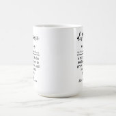 Benutzerdefinierter "Unterschieds-Marker"-Danke-Be Kaffeetasse (Mittel)