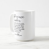 Benutzerdefinierter "Unterschieds-Marker"-Danke-Be Kaffeetasse (Vorderseite Links)