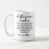 Benutzerdefinierter "Unterschieds-Marker"-Danke-Be Kaffeetasse (Links)