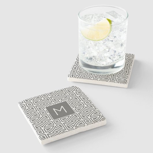 Benutzerdefinierter Untersetzer für Abstraktes Mus (Seitenansicht)