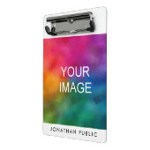 Benutzerdefinierter Upload des Logo-Designnamens f Mini Klemmbrett (Gewinkelt2)