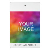 Benutzerdefinierter Upload des Logo-Designnamens f Mini Klemmbrett (Rückseite)