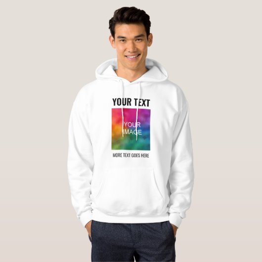 Benutzerdefinierter Upload-Logo-Text hier Mens Wei Hoodie (Vorne ganz)