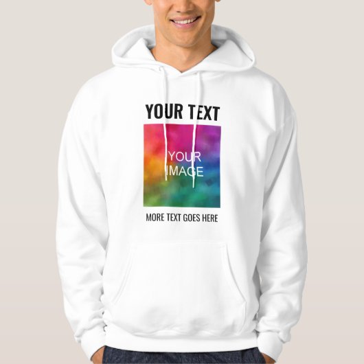 Benutzerdefinierter Upload-Logo-Text hier Mens Wei Hoodie (Vorderseite)