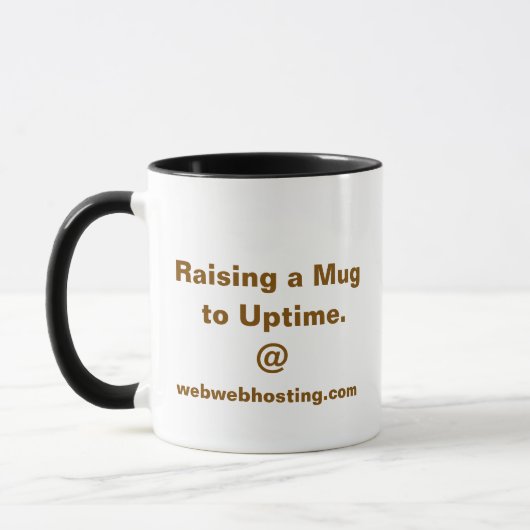 Benutzerdefinierter Uptime-Becher – Uptime @ webwe Tasse (Links)