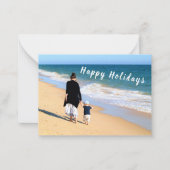 Benutzerdefinierter Urlaub mit Foto und Textkarte Mitteilungskarte (Vorderseite)