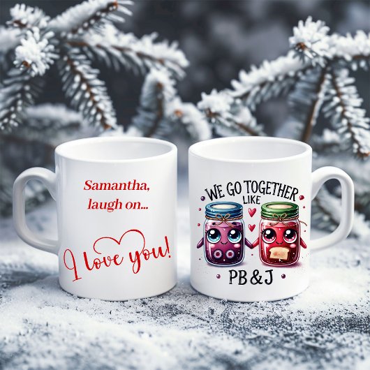 Benutzerdefinierter Valentinstag-Becher Lustiges E Kaffeetasse