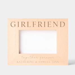 Benutzerdefinierter Valentinstag Freundinnen-Name Geätzte Rahmen