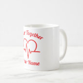 Benutzerdefinierter Valentinstag-Herzschlag-Becher Kaffeetasse (VorderseiteRechts)