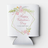 Benutzerdefinierter Valentinstag Hübsch Rosa Party Dosenkühler (Rückseite)