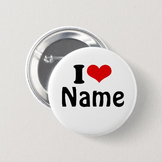 Benutzerdefinierter Valentinstag I Liebe Herz Button (Vorne & Hinten)