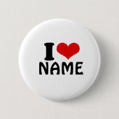 Benutzerdefinierter Valentinstag I Liebe Herz Button (Vorderseite)