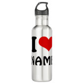 Benutzerdefinierter Valentinstag I Liebe Herz Edelstahlflasche (Vorderseite)