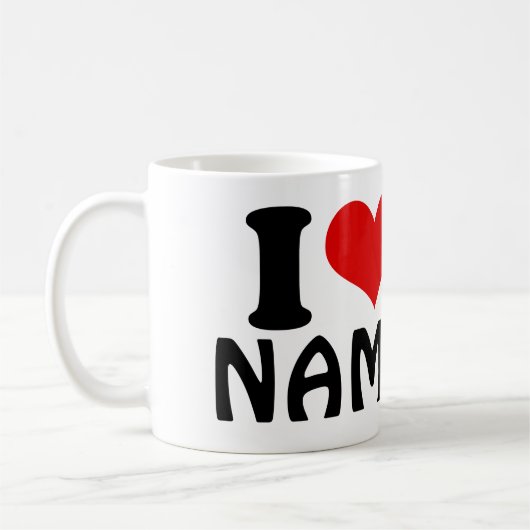 Benutzerdefinierter Valentinstag I Liebe Herz Kaffeetasse (Links)