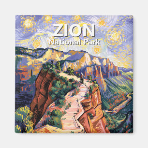 Benutzerdefinierter Van Gogh Zion Angels Landing W Magnet