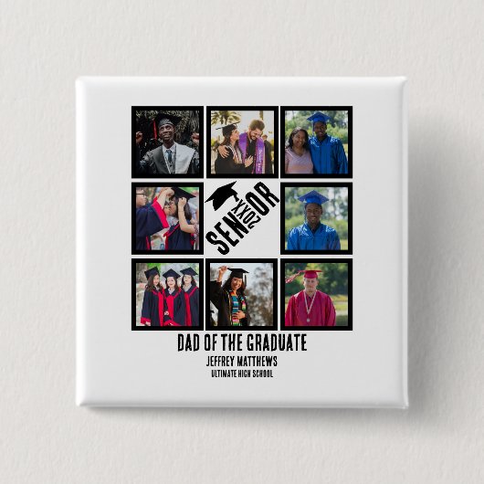 Benutzerdefinierter Vater des Senior-Absolventen 8 Button (Vorderseite)