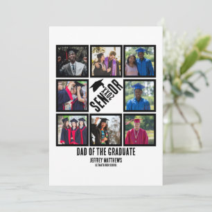 Benutzerdefinierter Vater des Senior-Absolventen 8 Feiertagskarte