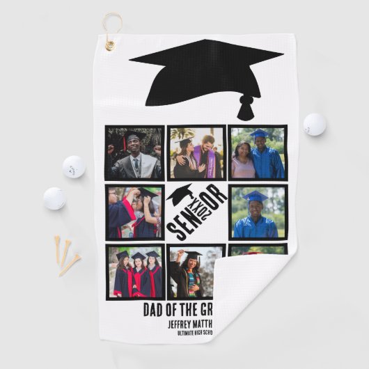 Benutzerdefinierter Vater des Senior-Absolventen 8 Golfhandtuch (Insitu)