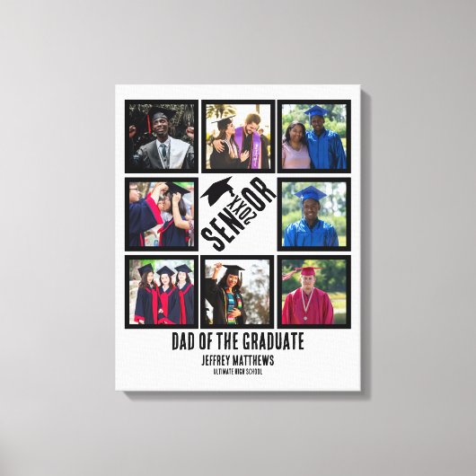 Benutzerdefinierter Vater des Senior-Absolventen 8 Leinwanddruck (Vorderseite)