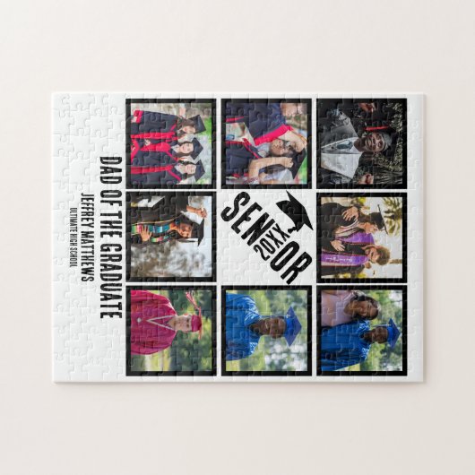 Benutzerdefinierter Vater des Senior-Absolventen 8 Puzzle (Horizontal)