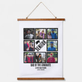 Benutzerdefinierter Vater des Senior-Absolventen 8 Wandteppich Mit Holzrahmen (Vorderseite)