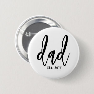 Benutzerdefinierter Vater Est. Modern Brush Script Button