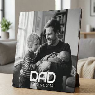 Benutzerdefinierter Vater Established Modern Bold  Fotoplatte