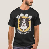 Benutzerdefinierter Vater für Border Collie T-Shirt (Vorderseite)