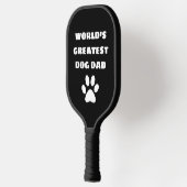Benutzerdefinierter Vater für personalisierte Hund Pickleball Schläger (Links)