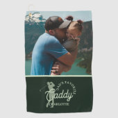 Benutzerdefinierter Vater-Lieblingsplatz Caddy Golfhandtuch (Vorderseite)
