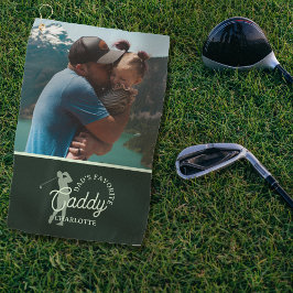 Benutzerdefinierter Vater-Lieblingsplatz Caddy Golfhandtuch