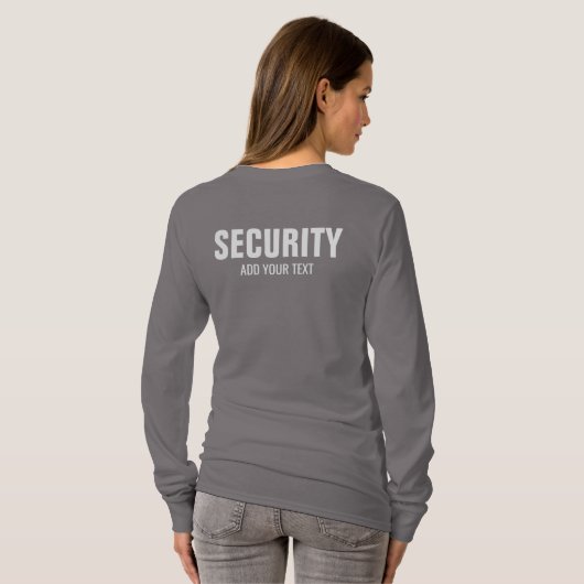 Benutzerdefinierter veränderbarer Text macht lange T-Shirt (Schwarz voll)