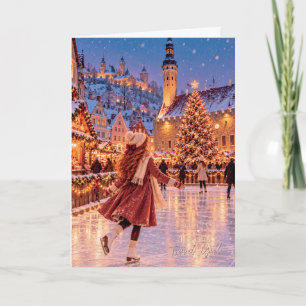 Benutzerdefinierter Vers Tallinn Weihnachten Eisla Karte