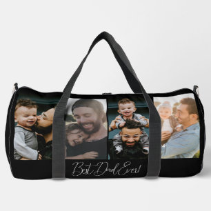 Benutzerdefinierter Vier-FotoCollage Bester Vater  Duffle Bag