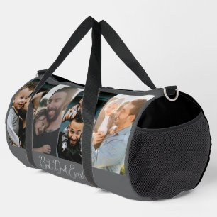 Benutzerdefinierter Vier-FotoCollage Bester Vater Duffle Bag