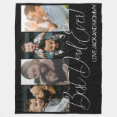 Benutzerdefinierter Vier-FotoCollage Bester Vater  Fleecedecke (Vorderseite)